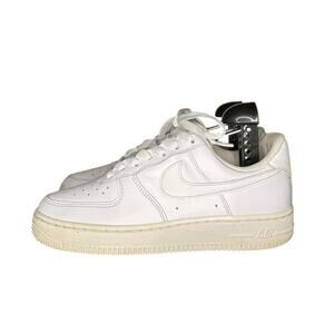 Womens Nike Air Force 1 Low Leather Sneakers Size 7 Triple White